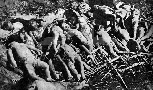 日军在辽宁铁岭龙尾山残杀幼童并集薪而焚。
