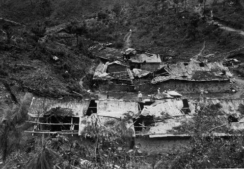 1944年9月2日，被我摧毁的松山日军阵地遗迹。