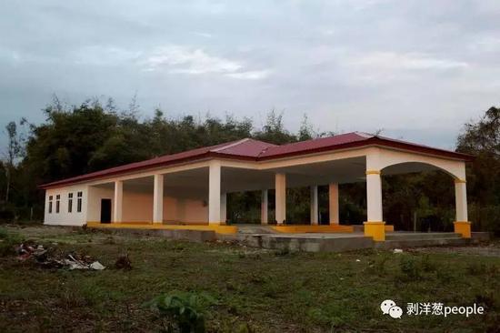 中国驻缅甸大使馆刚刚建成的远征军遗骸临时存放点。