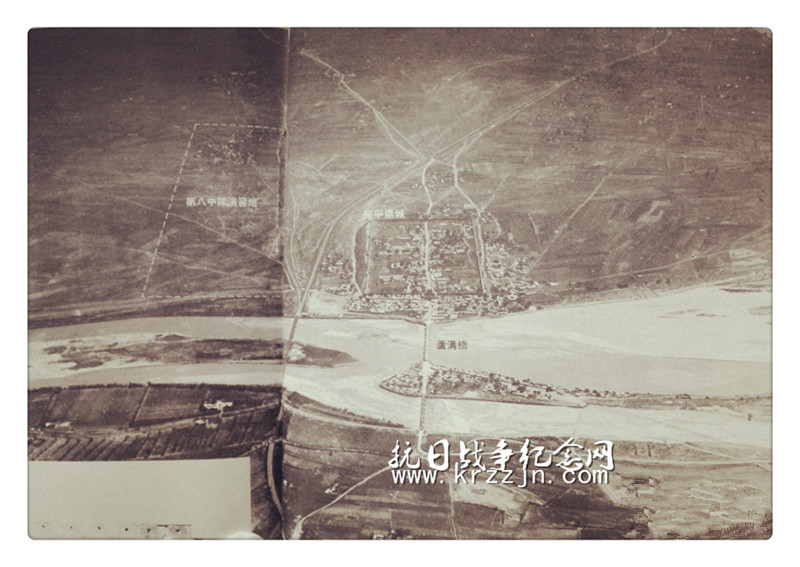宛平县城，卢沟桥和日军演习区域。 