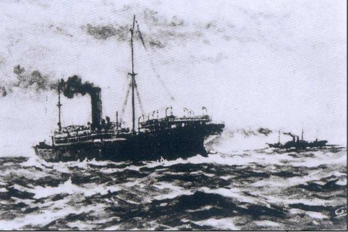 中国劳工被运送到日本乘坐的信侬丸号货轮
