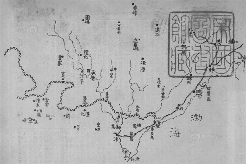 图为上世纪二、三年代日本摄影师在中国内蒙古、东北和华北的摄影路线图。