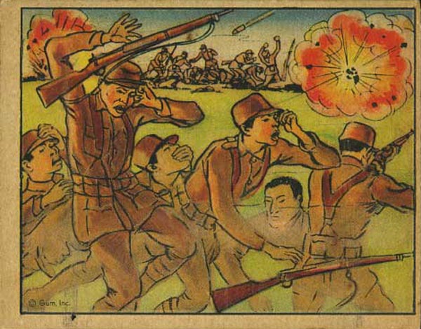 日军向中国军队发射毒气弹