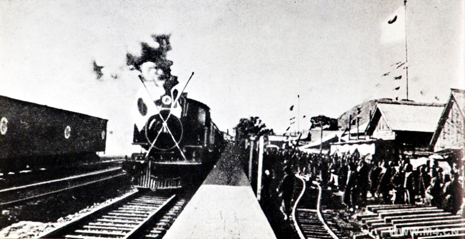 图为日军控制下的南满铁路。