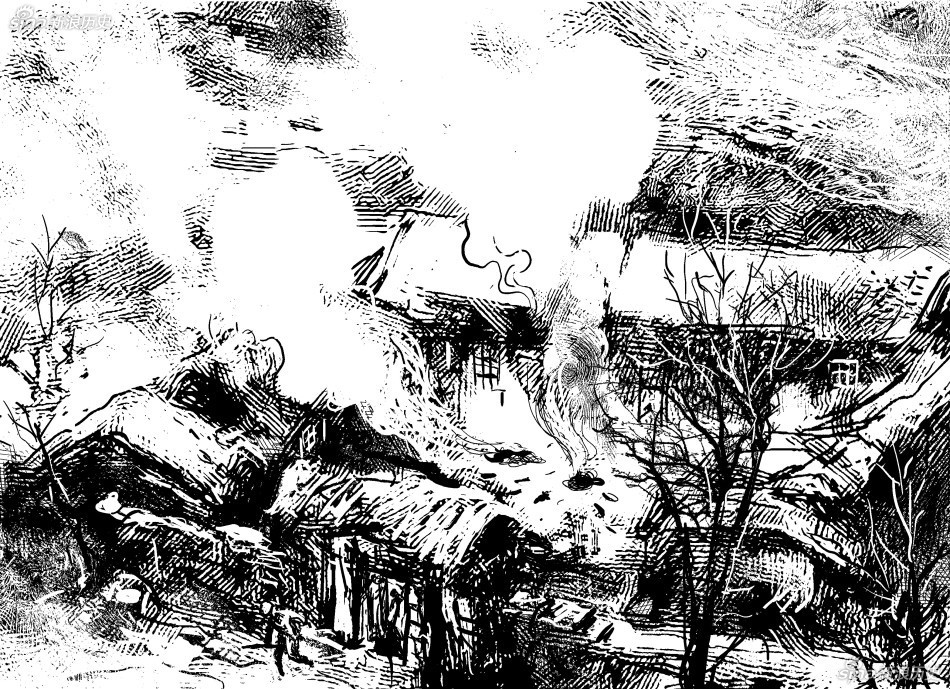 “轰轰！”“轰轰！”炮弹在院子里接连爆炸，日军被炸倒一片。