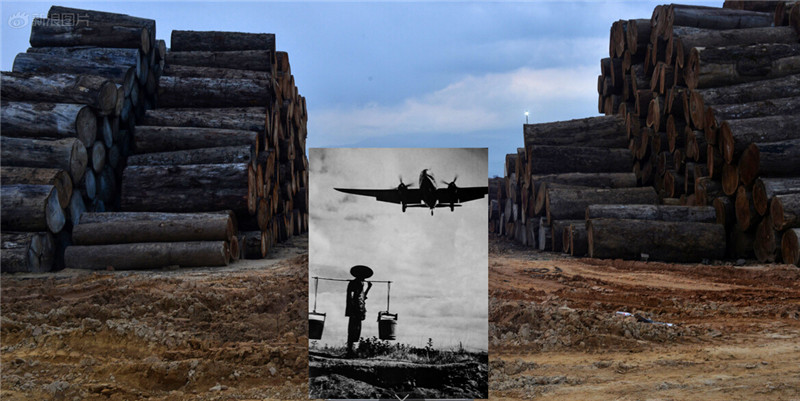 1942年5月，日本占领缅甸，滇缅公路被切断后，中美两国联合开辟了一条空中运输途径——“驼峰”航线。在长达3年的艰苦飞行中，中国航空公司共飞行8万架次，美军先后投入飞机2100架。中国战机无数次降落在云南瑞丽的雷允机场，70多年后，这里成了中缅木材交易的中转站。