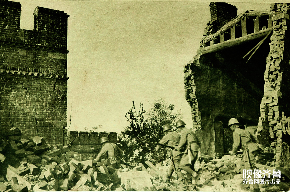 在兰陵镇附近“扫荡的日军山田部队。图片由山东画报出版社提供