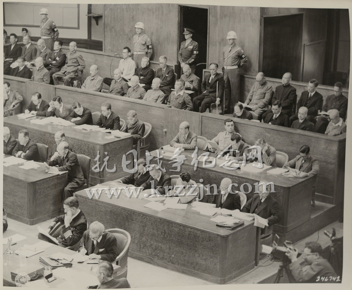 远东国际军事法庭战犯席（后两排）