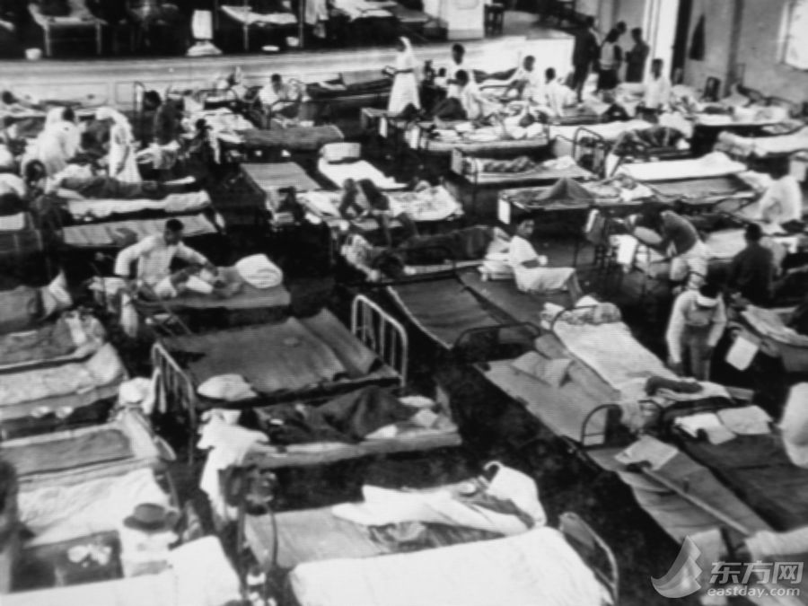 据不完全统计，第二次淞沪抗战爆发（1937年8月13日）至第二年（1938年）4月间，上海的红十字组织救护伤病员19539名，经前线紧急救治后直接转到后方的伤病员17722名，总计救护伤病员44389名。