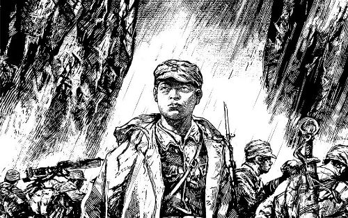 9 午夜12点，团长李天佑率主攻队伍686团冒着暴雨向埋伏的地点进发，次日清晨隐蔽完毕。