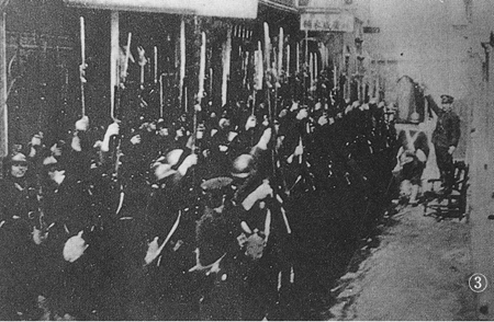 “一·二八”淞沪抗战中1月28日夜至次日晨，在三义里和四川北路、虬江路口一带准备向我进攻的日军